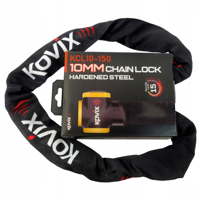 Bezpečnostná Reťaz KCL10-150 S Alarmom 120 dB A Zámkom 1,5 m 10 mm