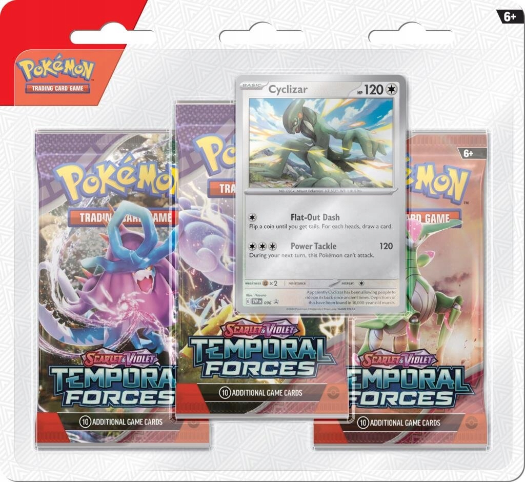 TCG: SV05 - 3 Blister Booster Clefa Nazwa Pokémon TCG: Scarlet & Violet - Temporal Forces - 3 Pack Blister - Cleffa