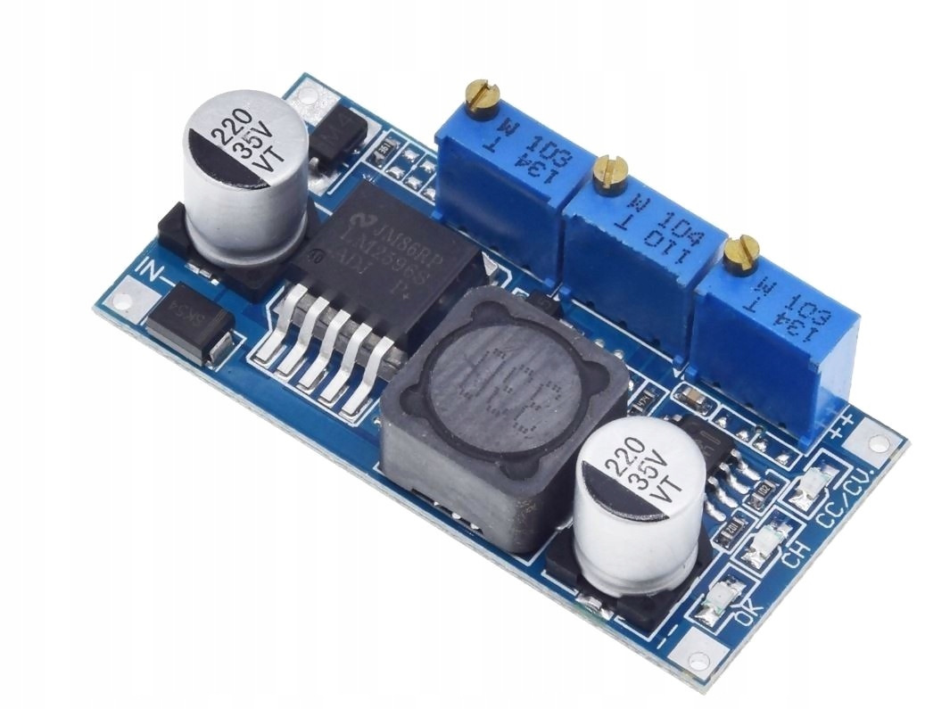 

427 Przetwornica Step Down LM2596S 3A CC/CV Li-Ion