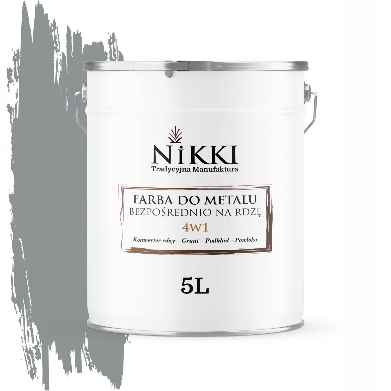 Farba Na Kov Priamo Na Hrdzu Pozinkovaná 4v1 Farba Šedá Ral 7045 Mat 5L