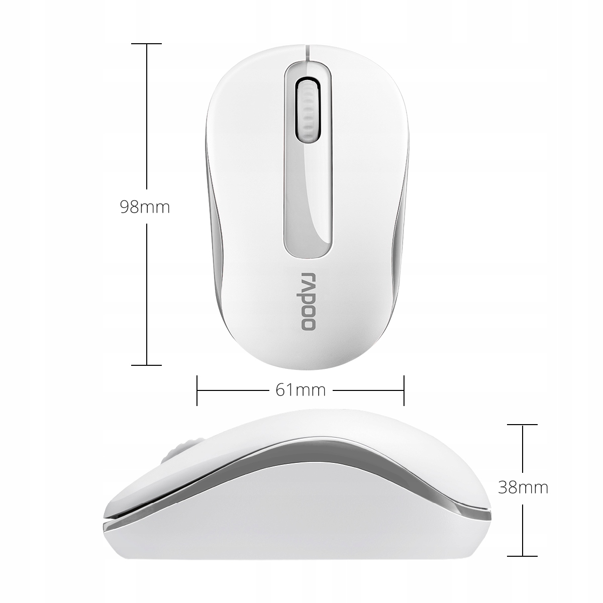 RAPOO Myszka bezprzewodowa optyczna M10PLUS/ biała Interfejs USB