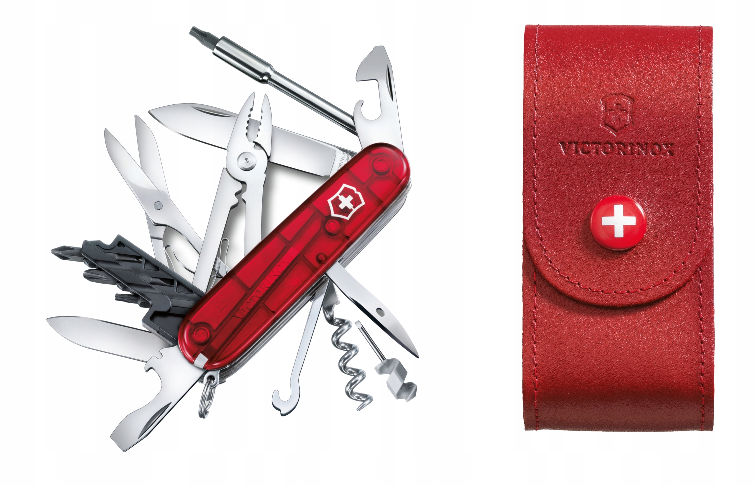 Victorinox 1.7725.T, scyzoryk Cyber Tool M etui skórzane 4.0521.1, 91 mm
