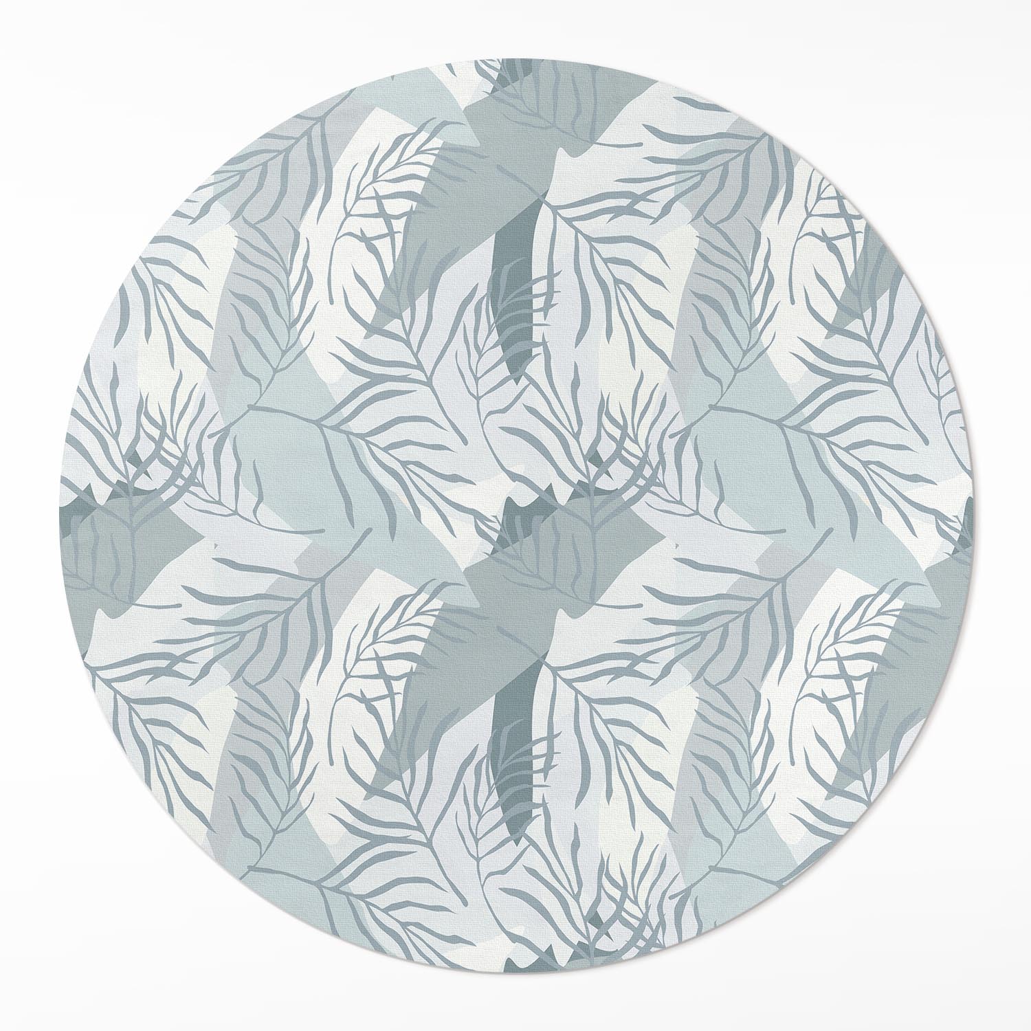 Okrúhly vinylový koberec pod stôl Jemné vetvičky na svetlom pozadí ⌀ 90 cm
