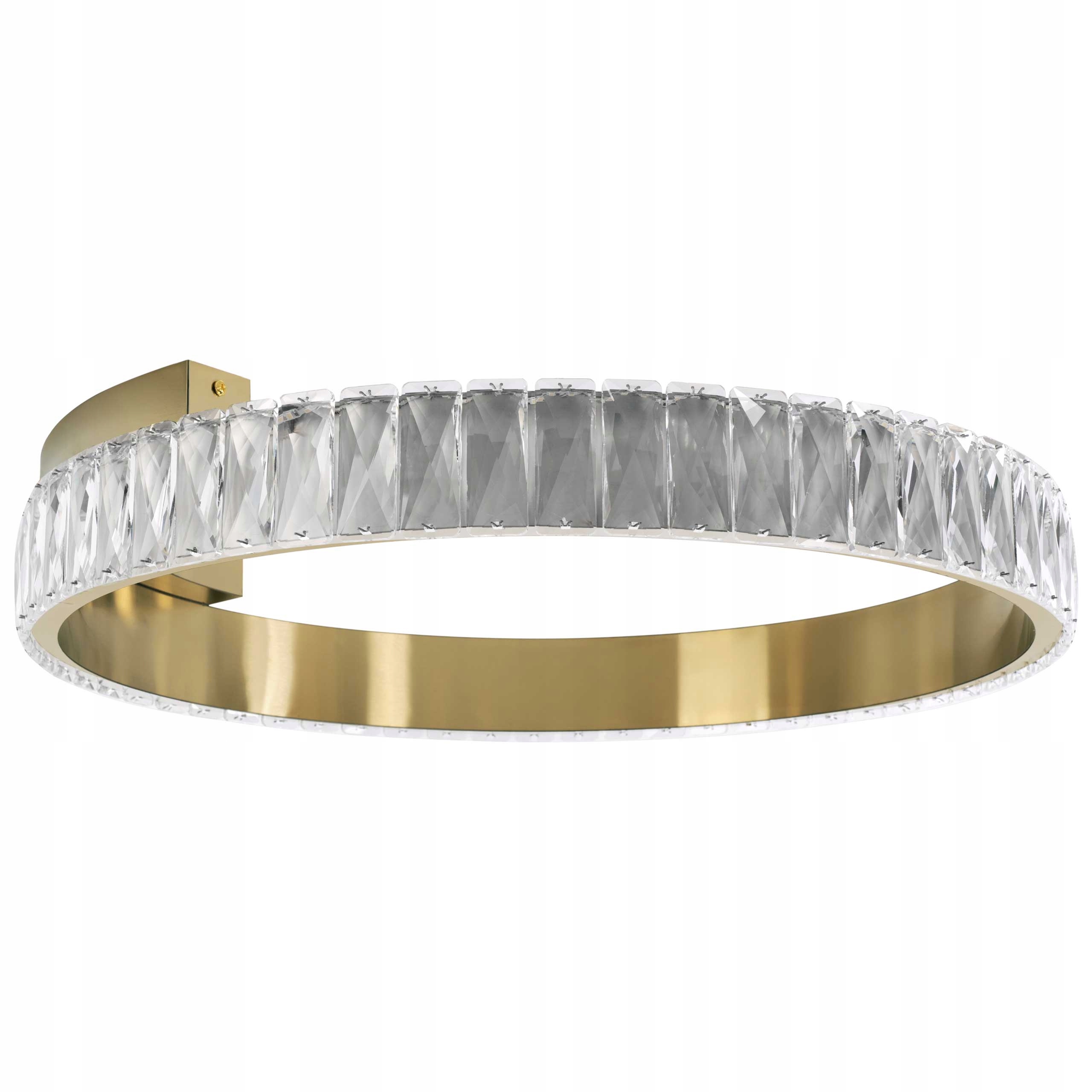 Závesná Led Krištáľová Stropná Lampa Zlatá Závesná Glamour Veľký Krúžok