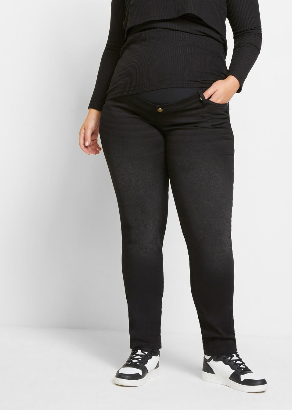 AA110 SPODNIE CIĄŻOWE SZTRUKSOWE 36 CZARNE Rozmiar 36