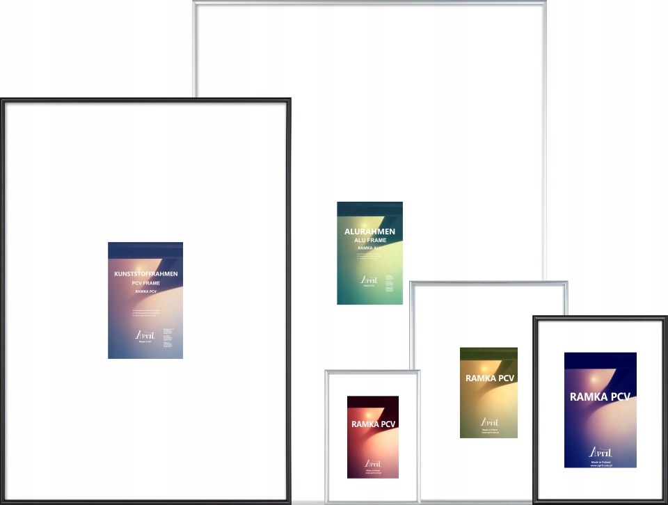 Ramka PCV 40x50 czarna (RA19) Rodzaj ramka na jedno zdjęcie