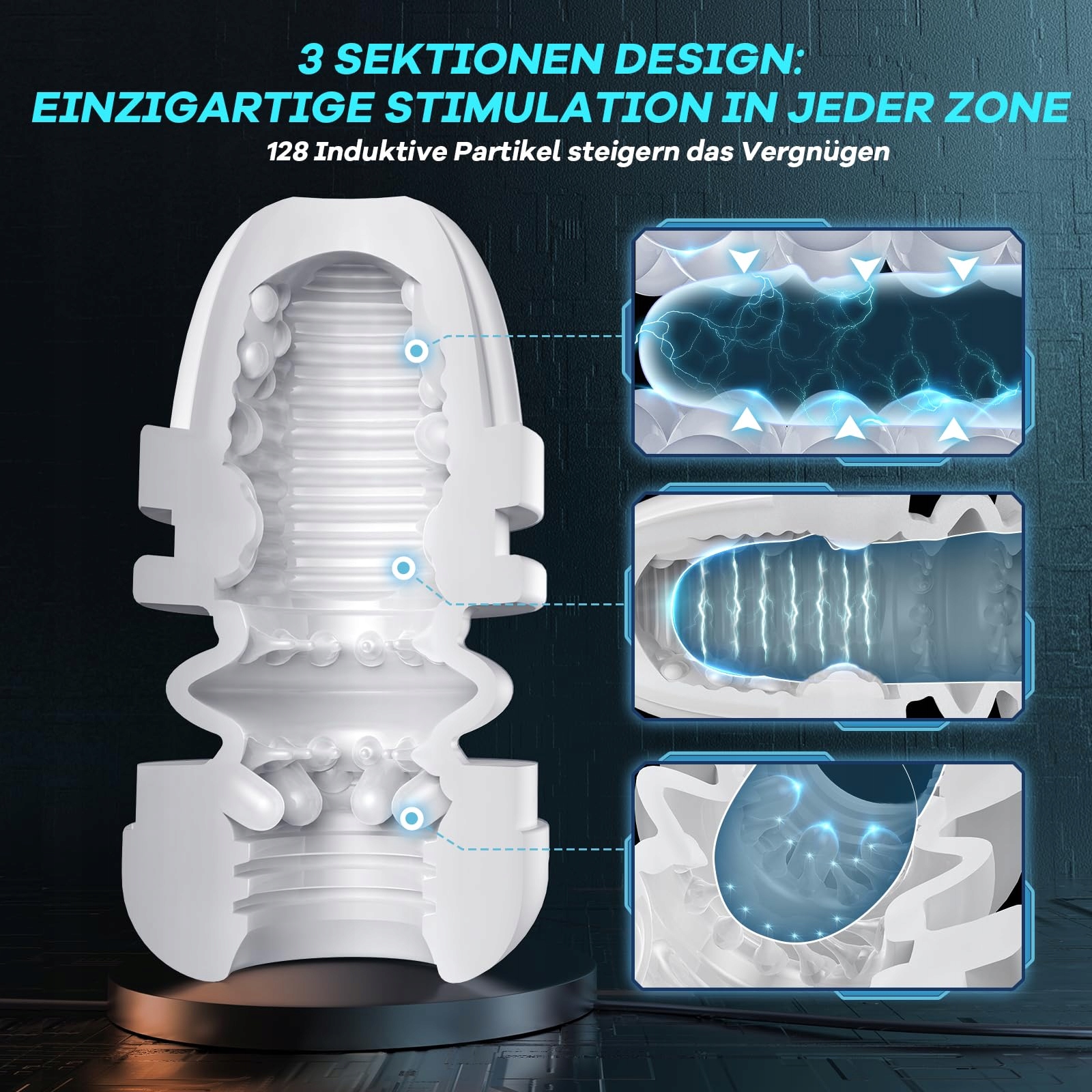 PRONFANS Masturbator Dla Mężczyzn 9 Trybów Ssania Wibracji Aplikacja — miniatura 5