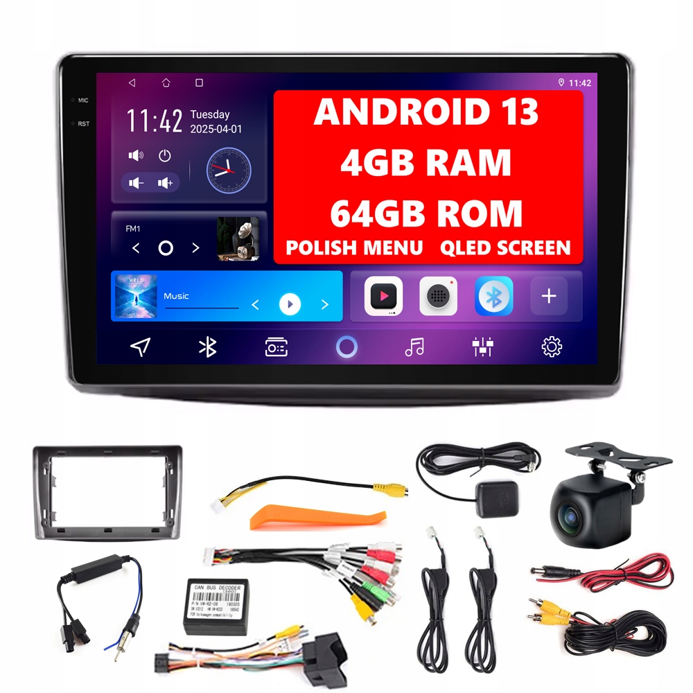 Radio Android 13 Alfa Romeo Mito 2008-2019 Android Auto Carplay Wifi 4G/64G