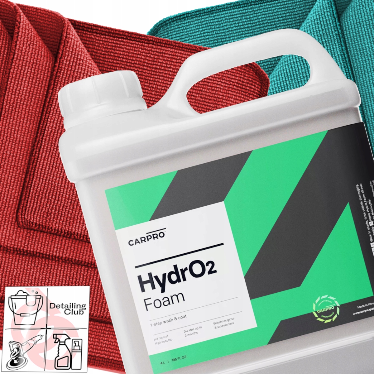 CARPRO HYDRO2 FOAM WASH COAT 2W1 - PIANA AKTYWNA + POWŁOKĄ CERAMICZNĄ 4L