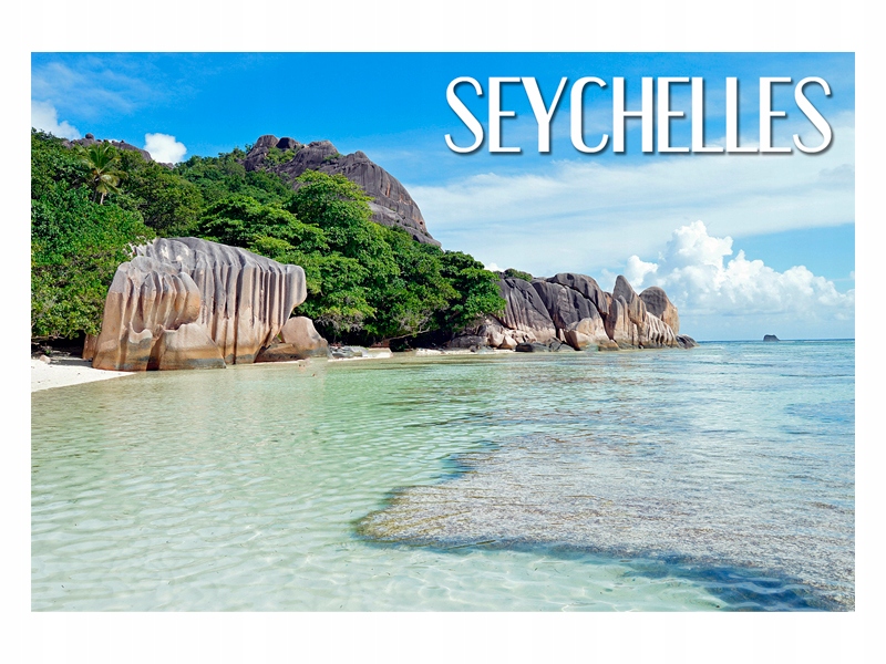 

Seszele Seychelles Plaża Magnes na lodówkę