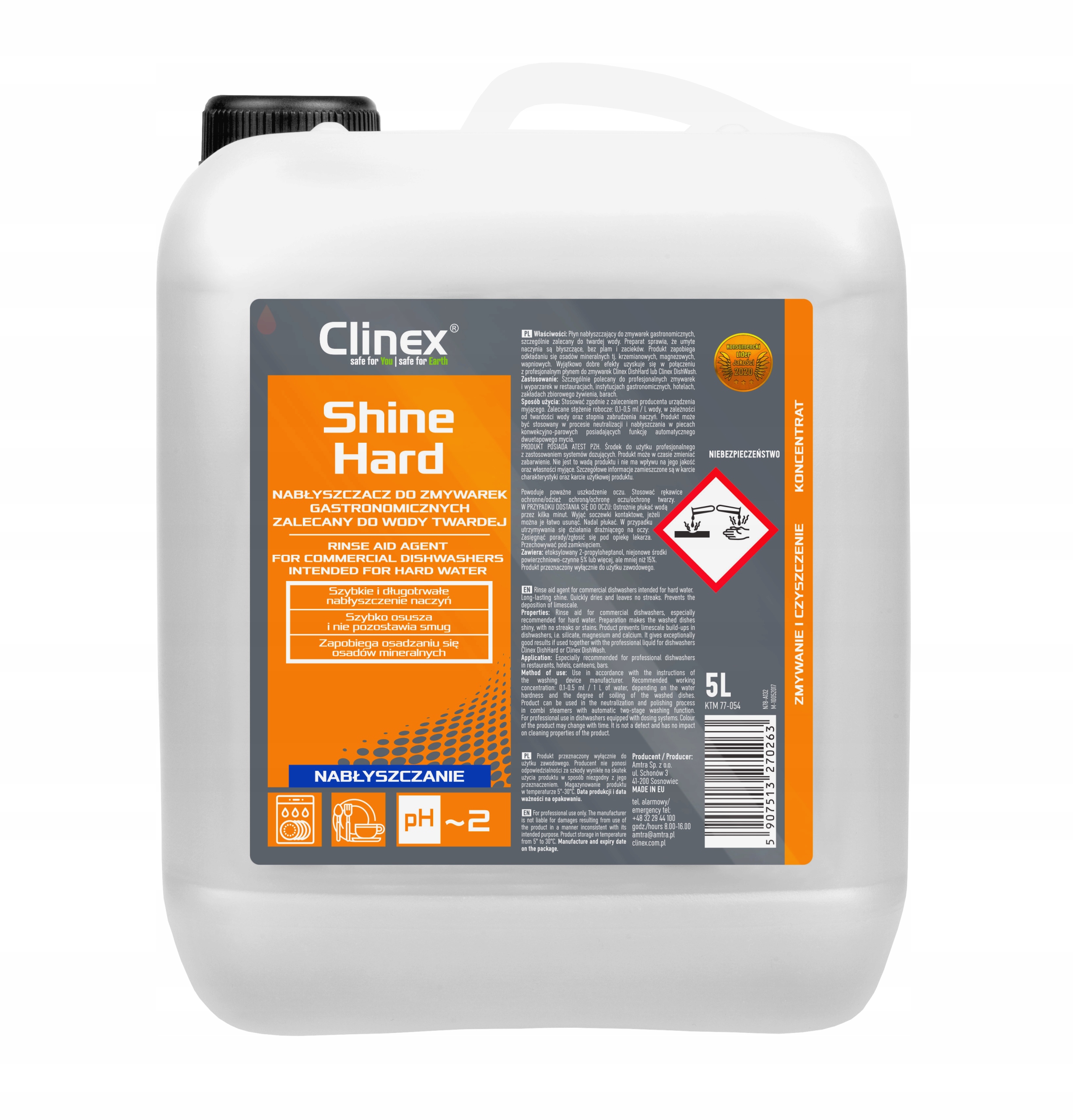 

Clinex ShineHard nabłyszczacz zmywarek 5L