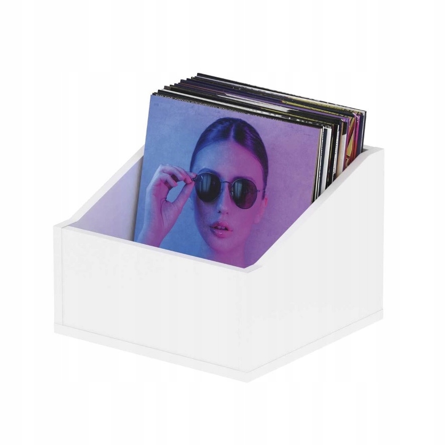 Półka Segregator Glorious Advanced na 110 płyt winylowych Biała