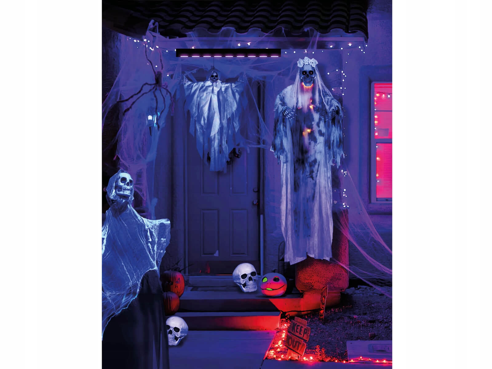 Ultrafialová Uv lampa Halloween Dekorácia