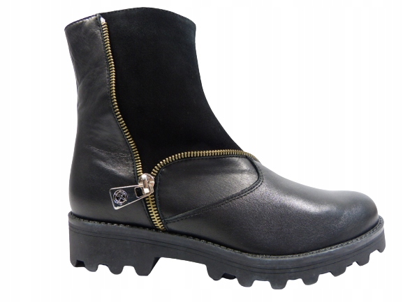 Kotníkové Boty zateplené kožené traperové boty Kazar 37