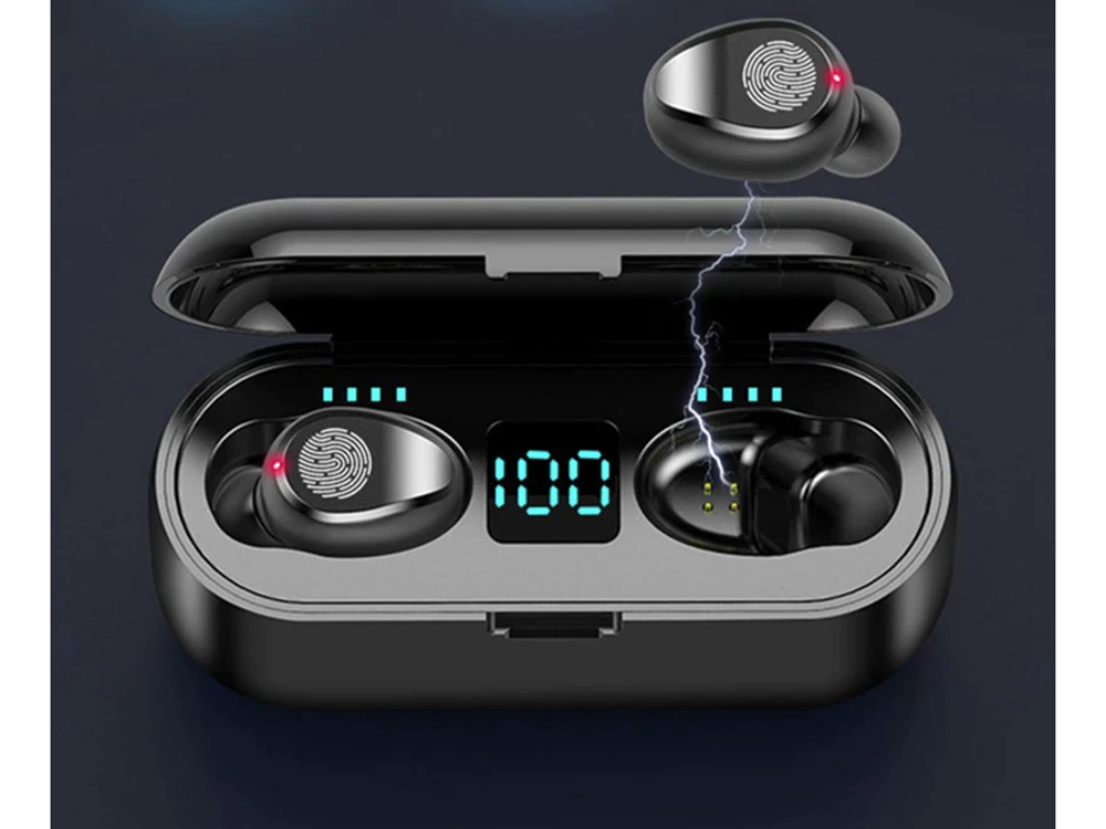 SŁUCHAWKI BEZPRZEWODOWE SPORTOWE F9 BLUETOOTH POWERBANK CZARNE Rodzaj słuchawek douszne