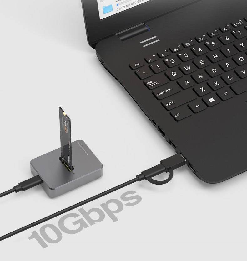 Obudowa Adapter Dysku SSD M2 NVMe PCIe 2W1 USB 3.0 USB-C 10 Gbs Kieszeń m.2 Producent Novaza tech