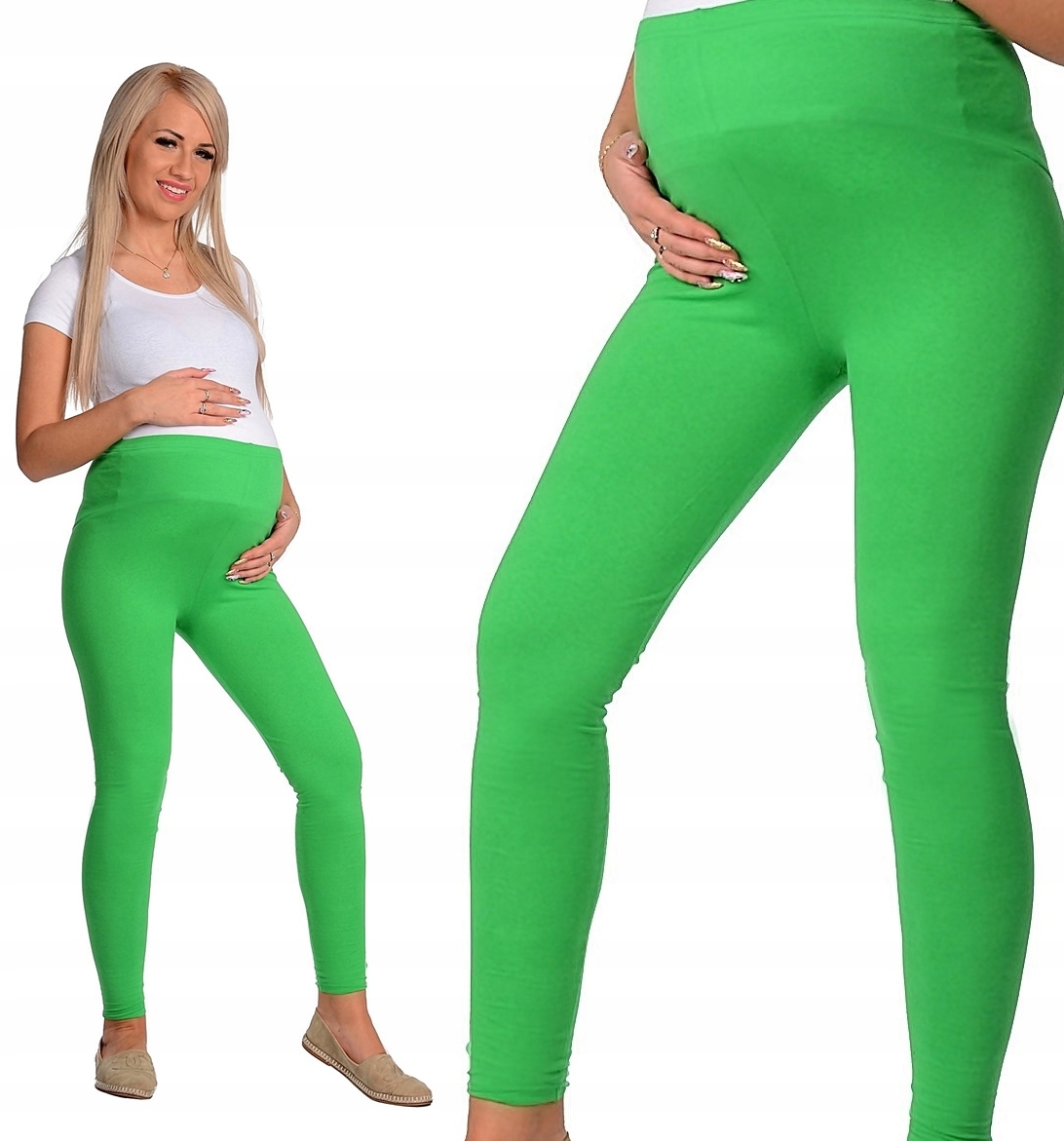 LEGGINSY CIĄŻOWE getry z panelem bawełna M/38