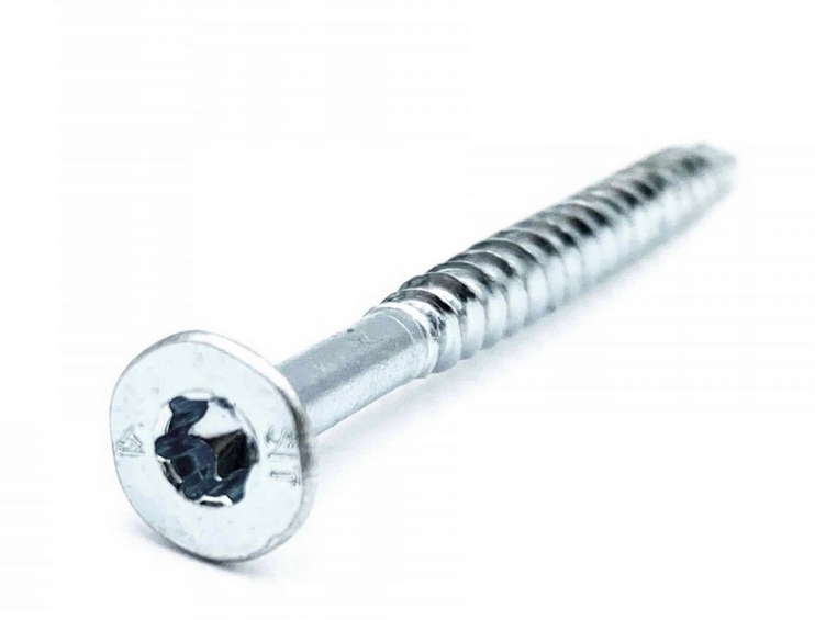 Samovrtné Vruty do nábytku, konfirmát Matrix 4x60 mm, bílé pozink , 400 kusů