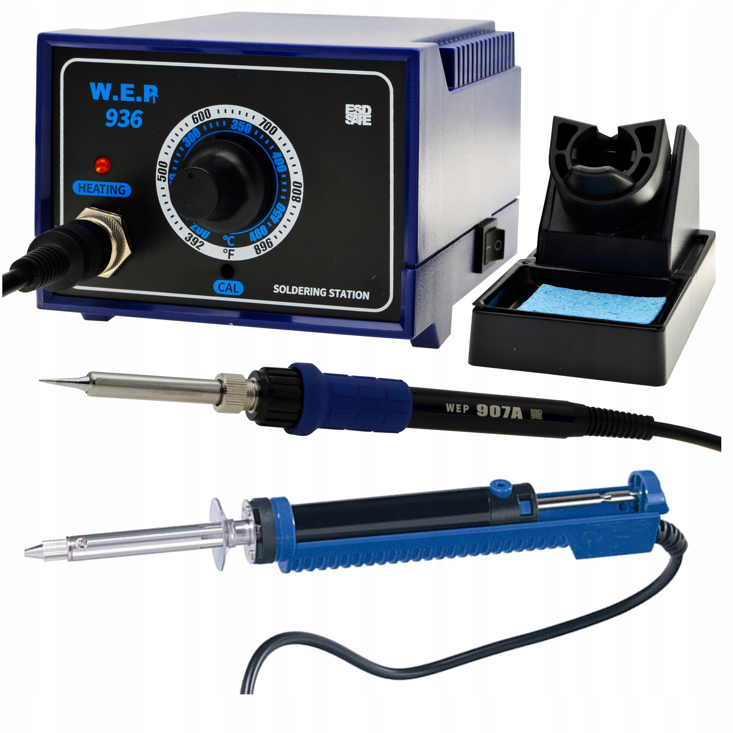 Stacja lutownicza grotowa Hotair Wep 936 60W Odsysacz elektryczny