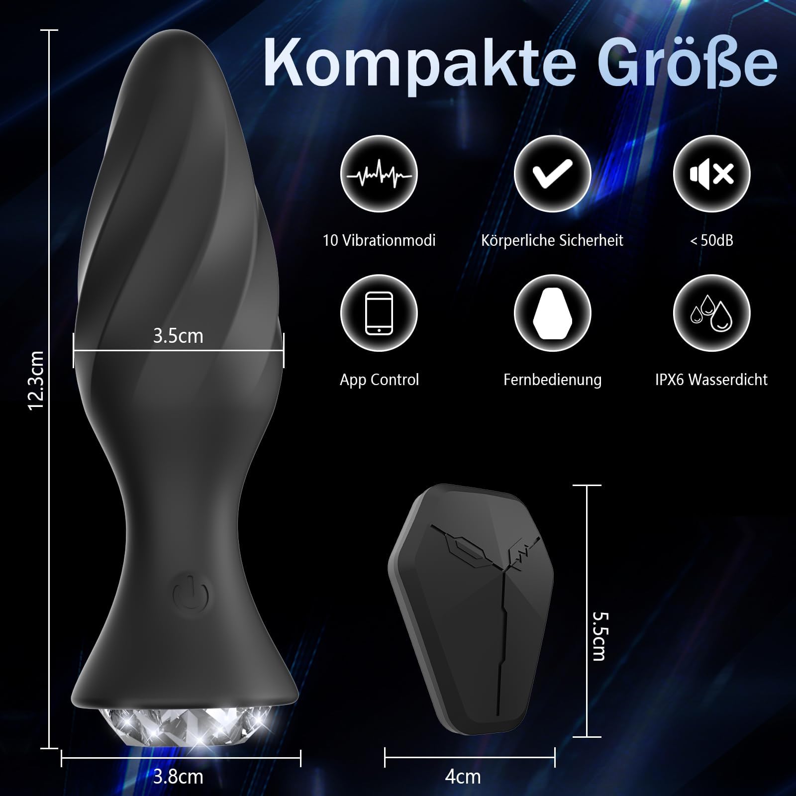 APP KONTROLOWANY WIBRATOR ANALNY 9 TRYBÓW DLA MĘŻCZYZN KOBIET PAR — miniatura 7