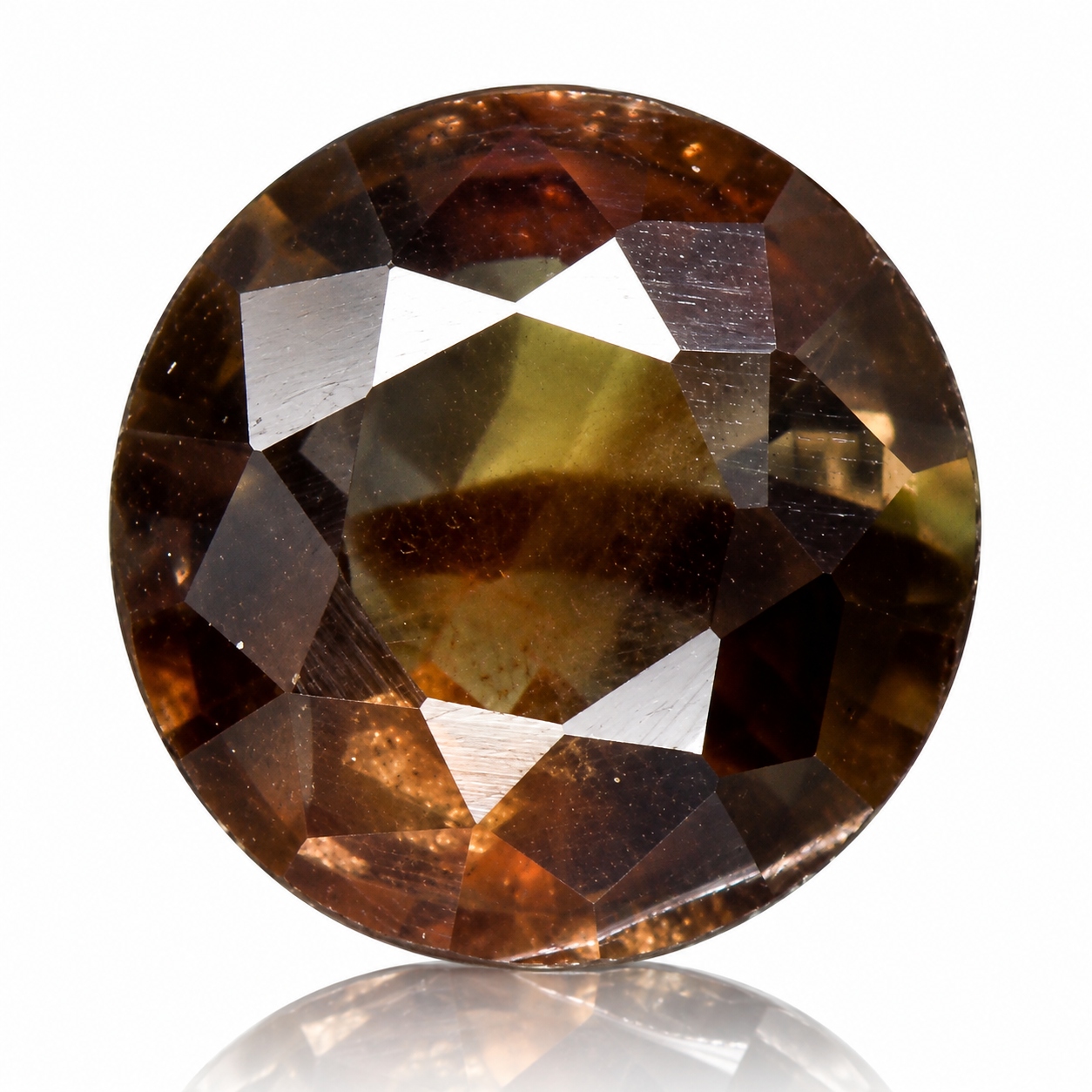 Přírodní safír 0.37 ct Hnědý Kulatý Madagaskar certifikát Wbd
