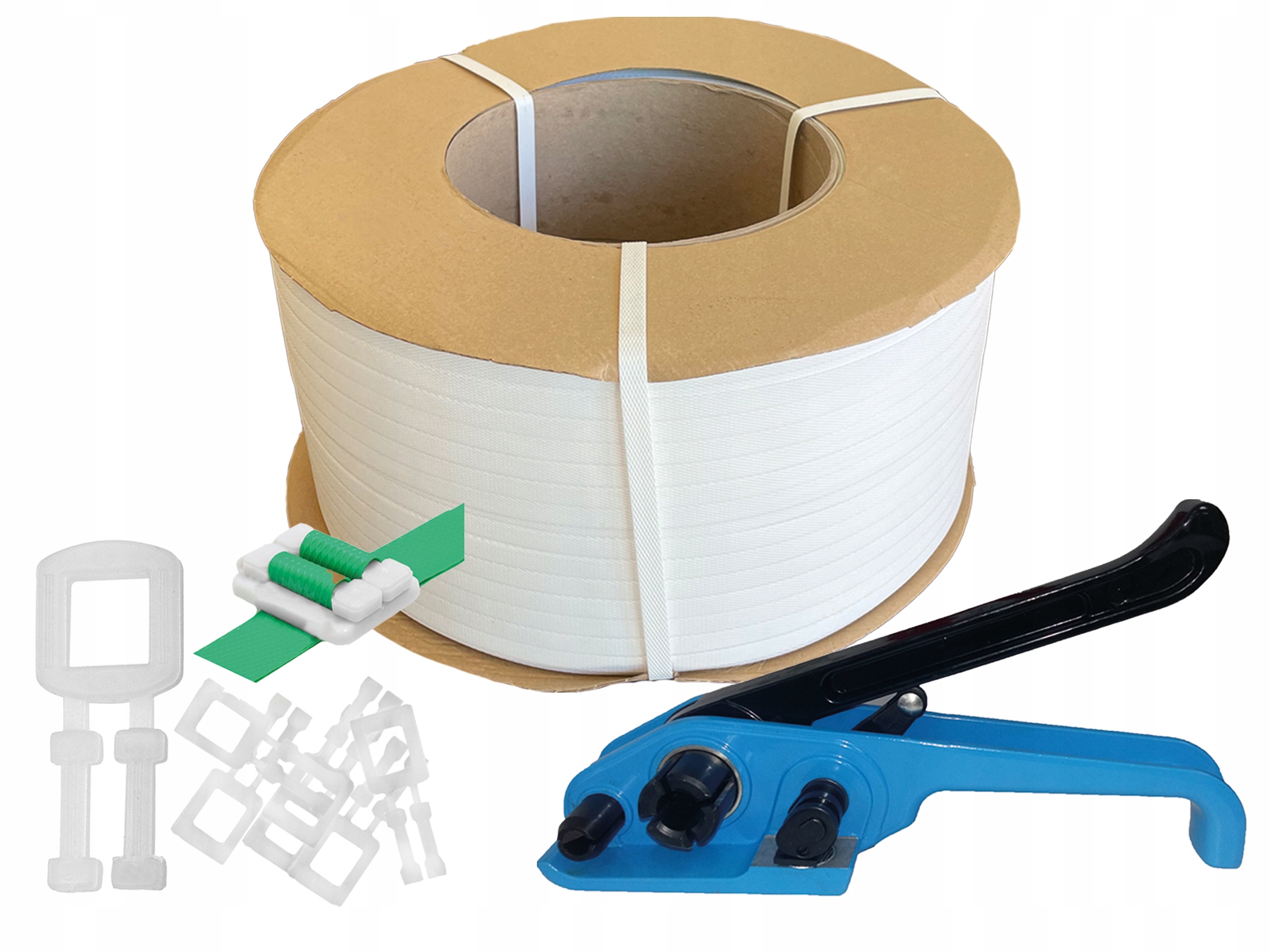 16MM TAŚMA PP BANDOWNICA ZAPINKI PLASTIKOWE ZESTAW PP DO SPINANIA PALET H21