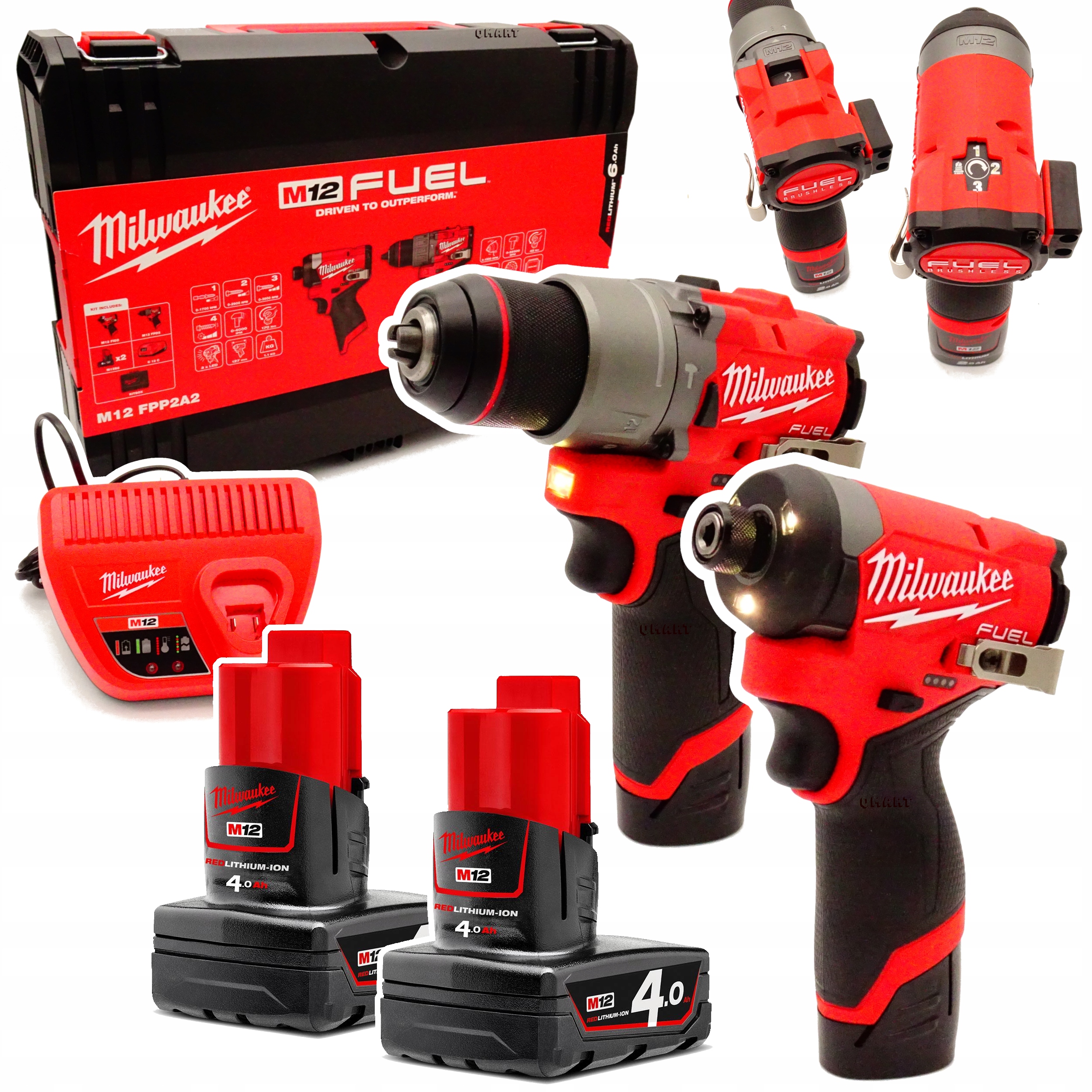 Milwaukee Zestaw Combo M12 FPP2A2-402X FPD2 i FID2 4933480587