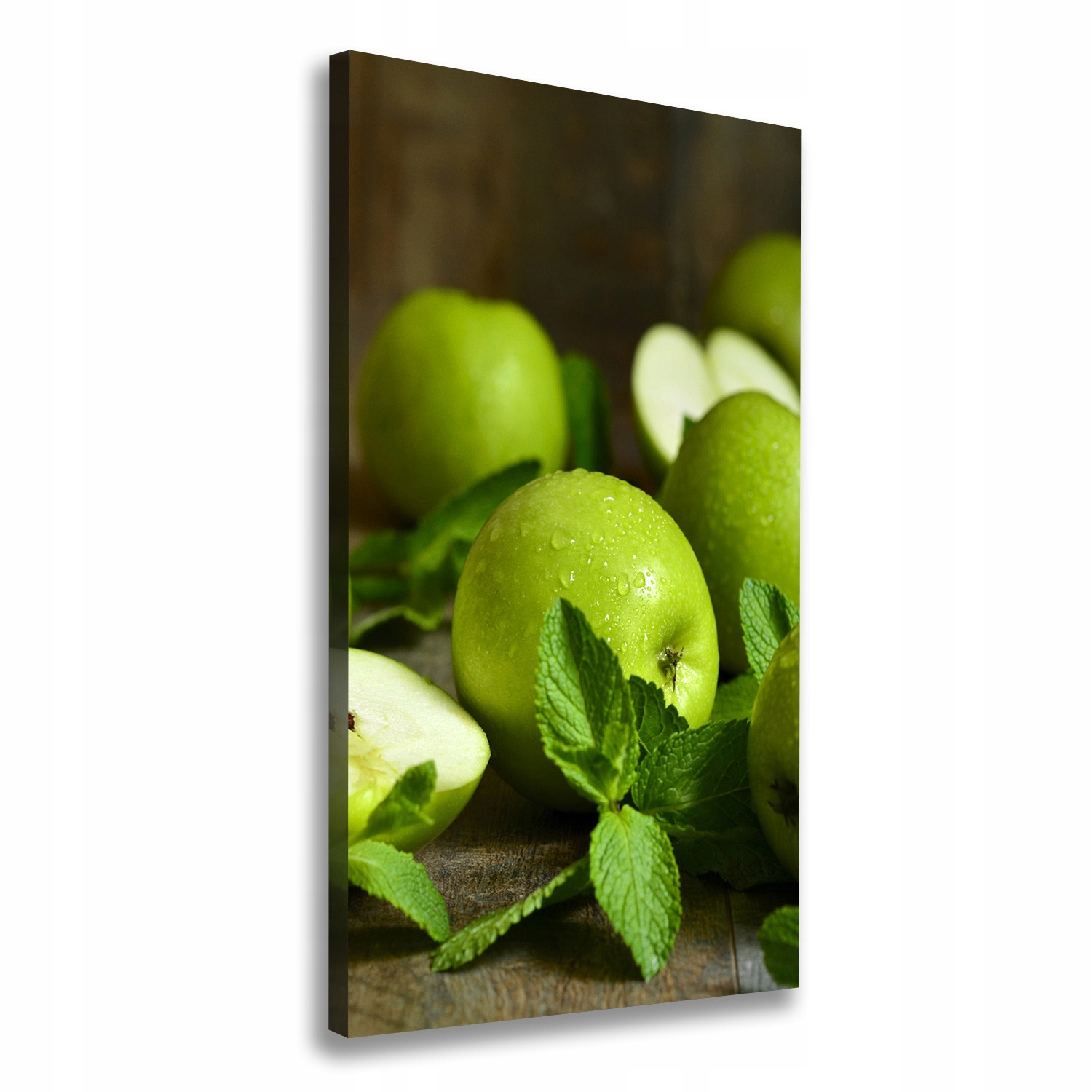 

Foto obraz na płótnie Zielone jabłka 50x100 cm