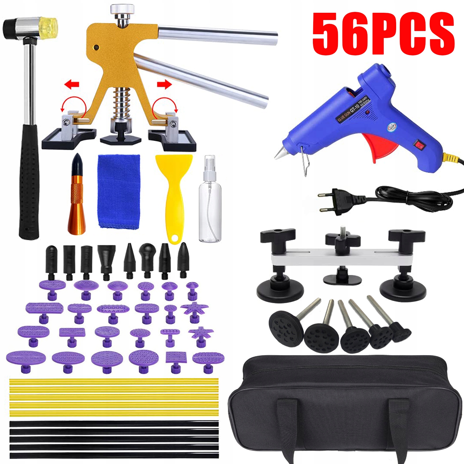 56 x Sada Nástrojů Pro Odstraňování Promáčklin Karoserie