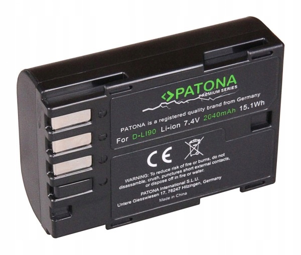 Akumulator Bateria do Pentax D-Li90 K01 K5 II IIs K645D K7 Patona Premium