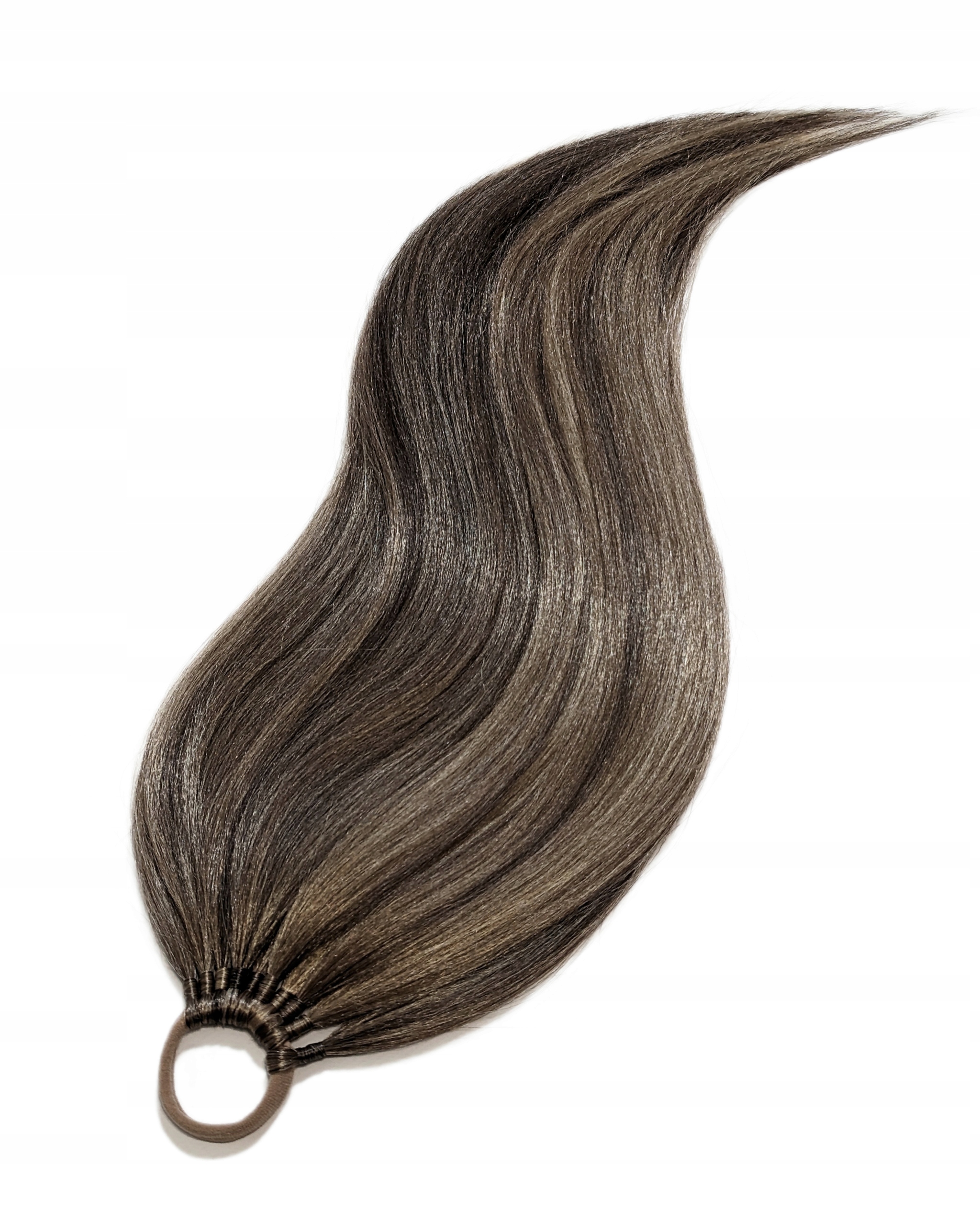 Připínací poník na gumičce, Příčesek, hnědý, Ořechová Šatka, 80 cm