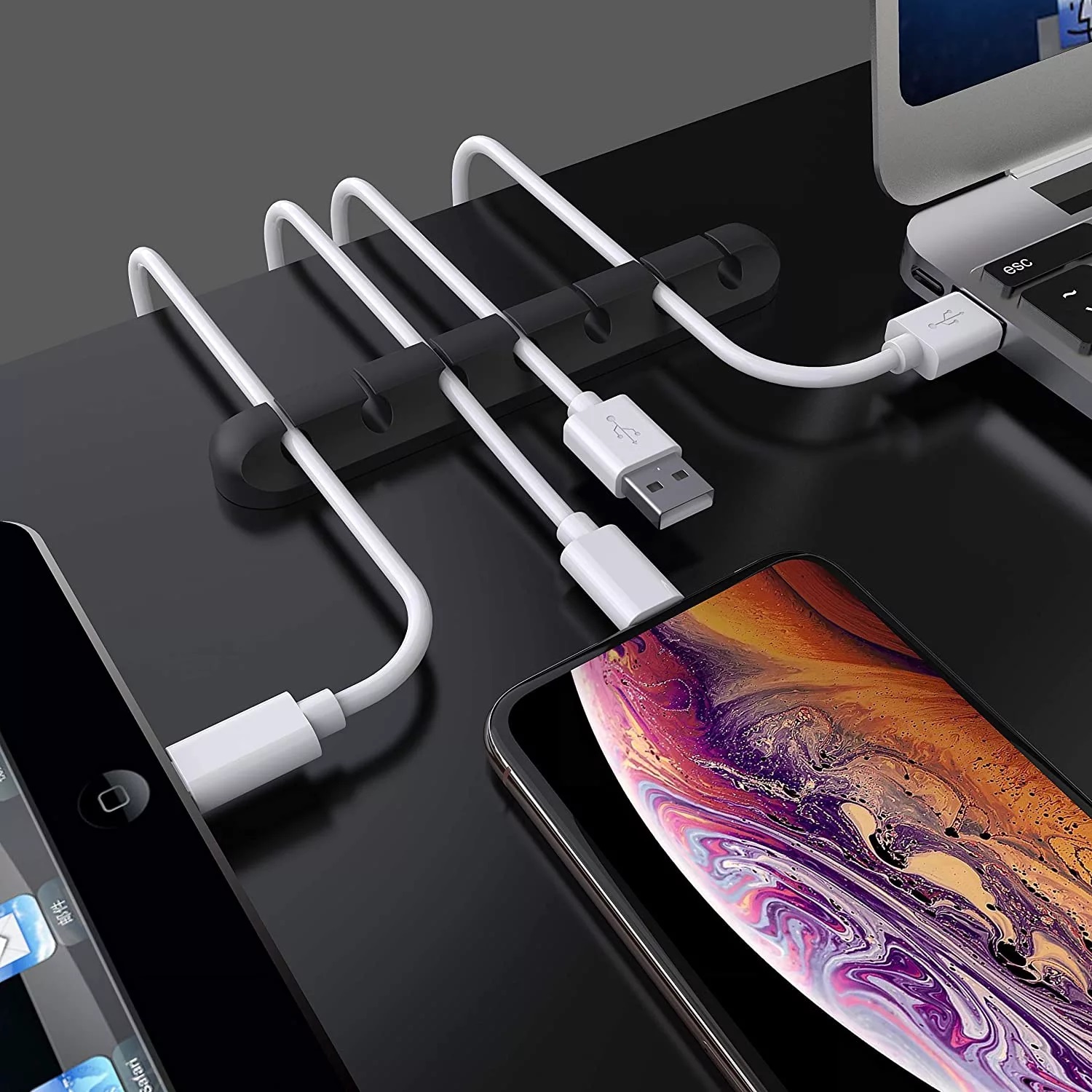 ORGANIZER UCHWYT 7 DO KABLI PRZEWODÓW 2szt TAŚMA 3M SAMOPRZYLEPNY AGOG Model S7W2 uchwyt samoprzylepny do kabli przewodów