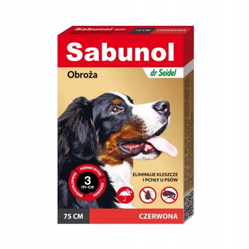 

Sabunol obroża czerwona na pchły kleszcze 50cm
