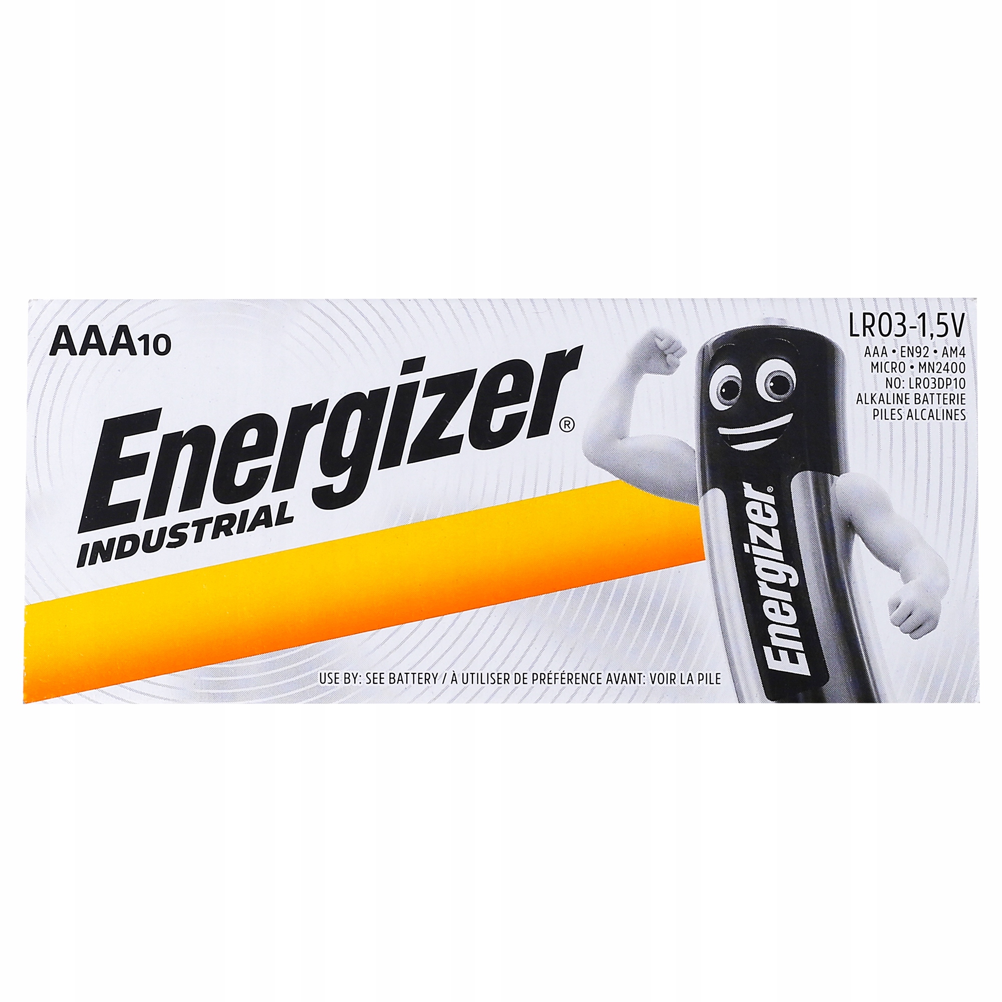 10x MOCNA BATERIA ENERGIZER INDUSTRIAL LR03 R3 AAA Kod producenta EN92