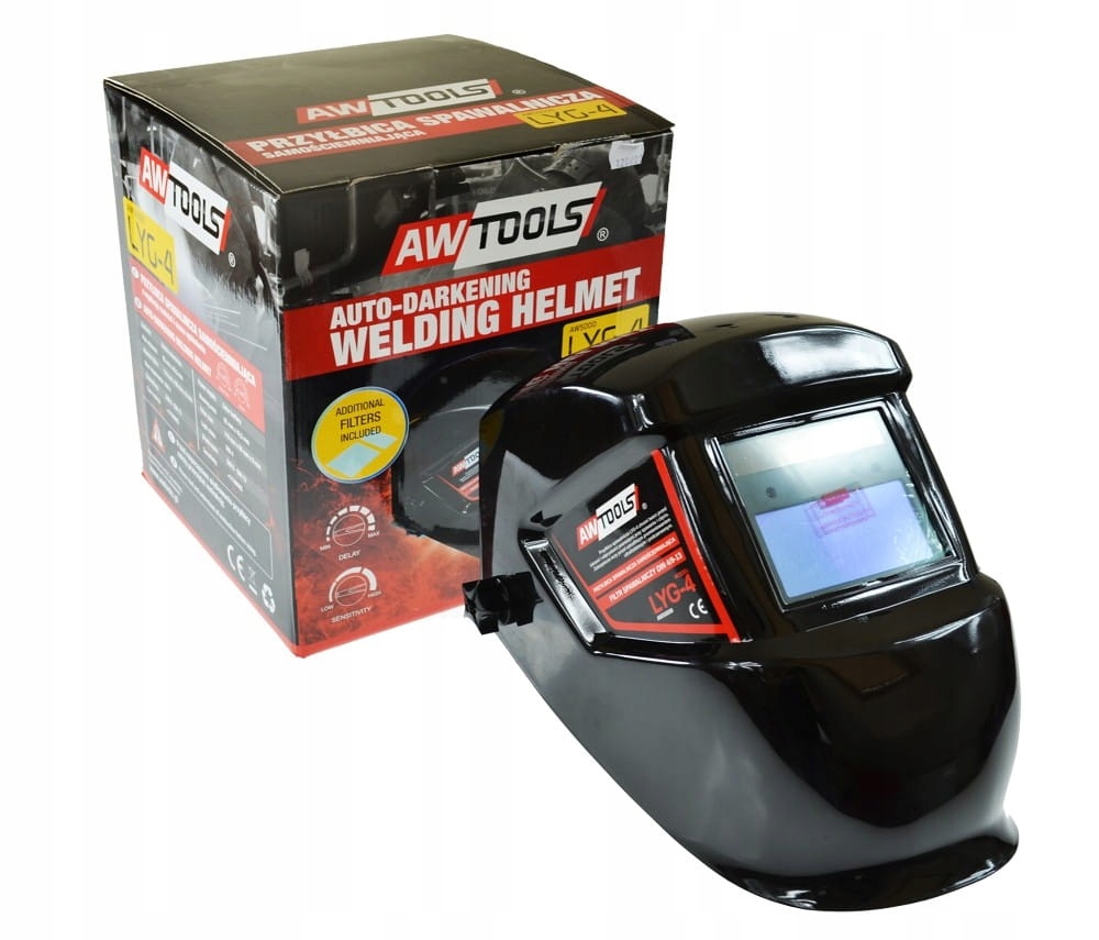 AWTOOLS PRZYŁBICA SPAWALNICZA SAMOŚCIEMNIAJĄCA LYG-4 CZARNA DIN 9-13