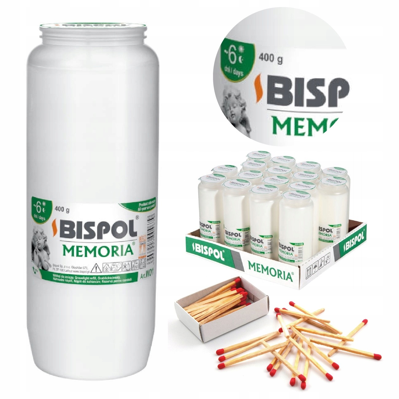 Olejové do hřbitovních svíček Bispol WO11 144H 16 Ks.
