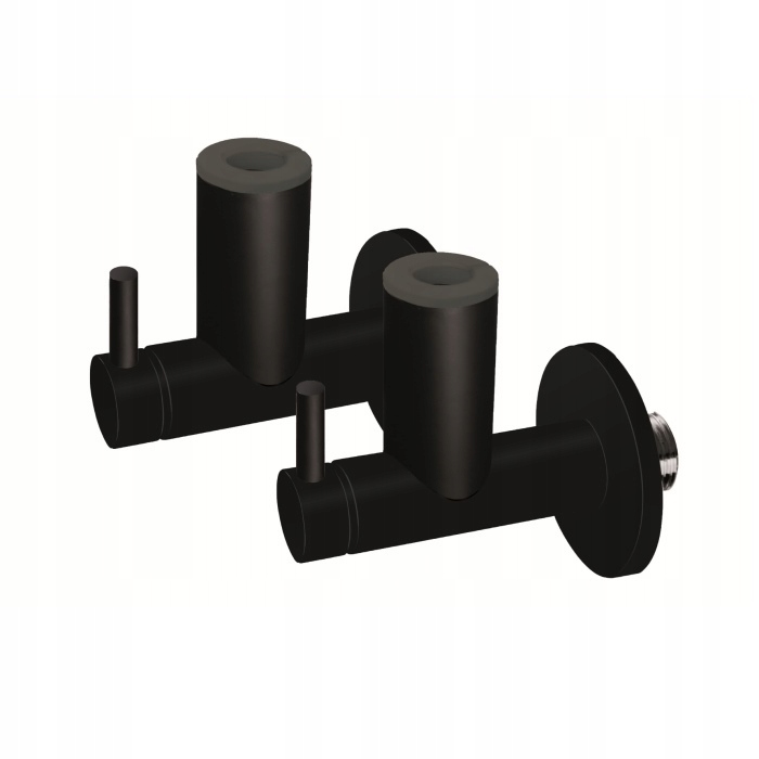 Ventil 1/2 x 3/8 úhlový černý, sada 2 ks 226967