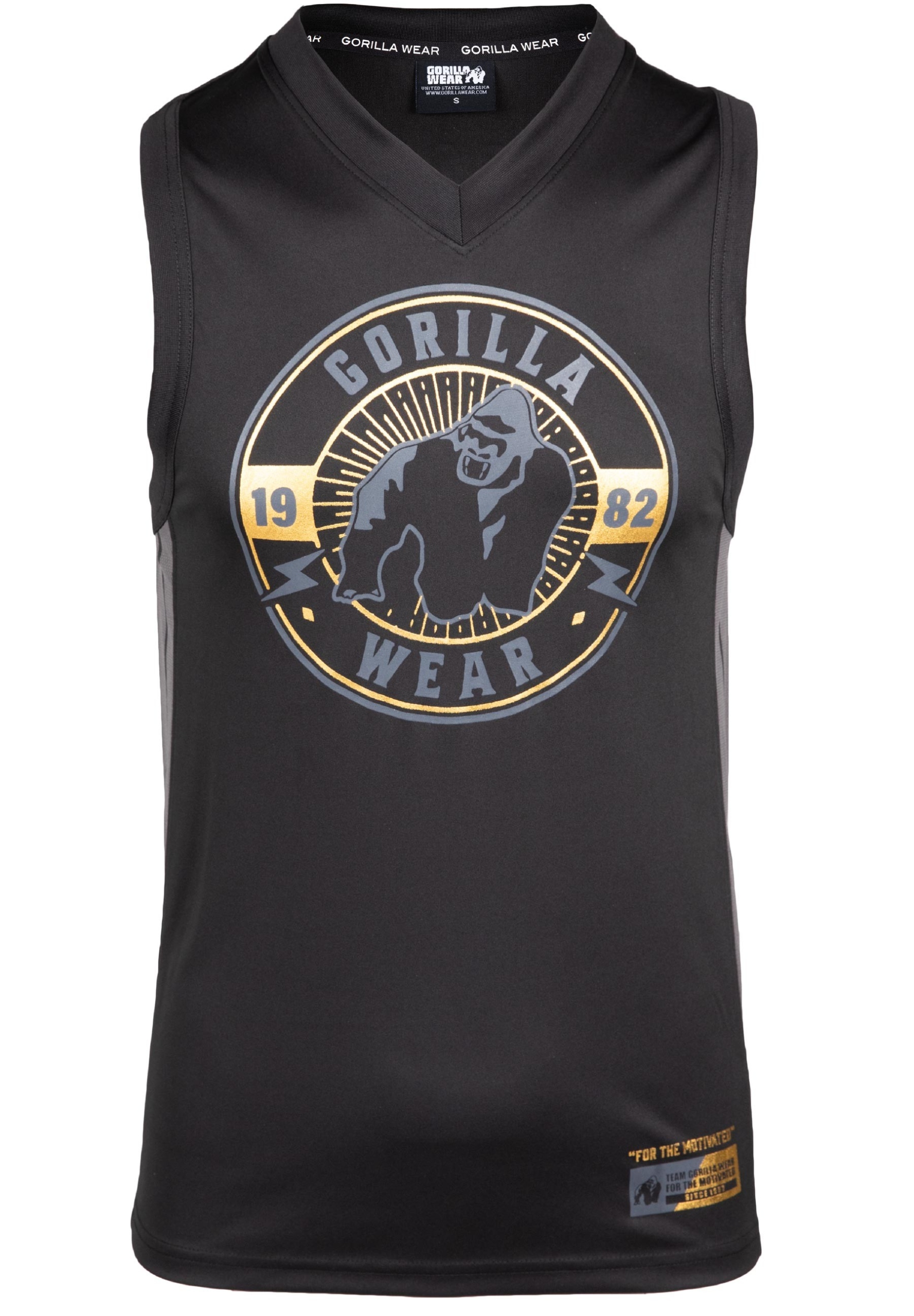 Tank top treningowy sportowy na siłownie szybkoschnący czarny Orlando 3XL