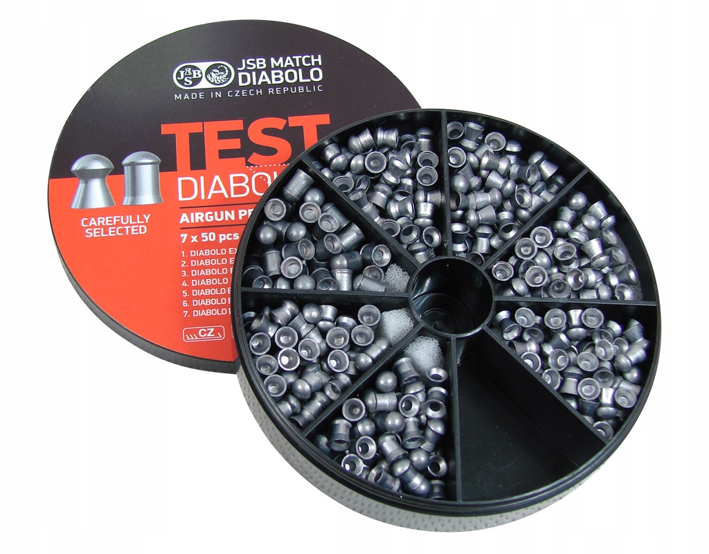 Tester śrutów Jsb Exact Test 4,5mm 7x50szt Zestaw