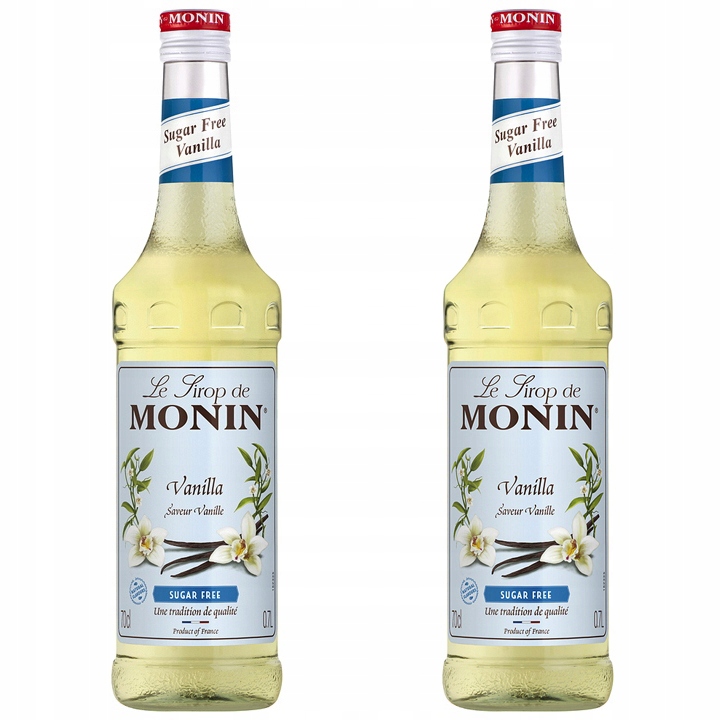 2x Syrop smakowy Monin Wanilia Sugar Free Wanilla bez cukru do kawy 700ml