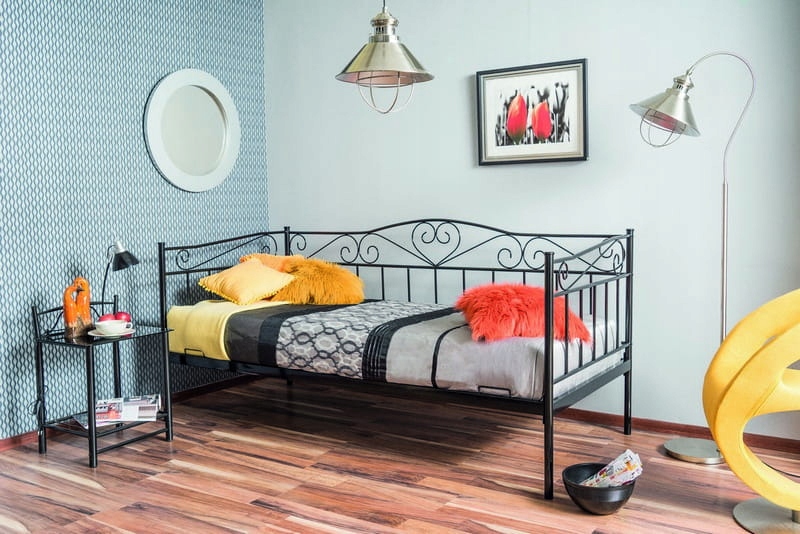 

Łóżko metalowe Birma 90x200 czarne Signal