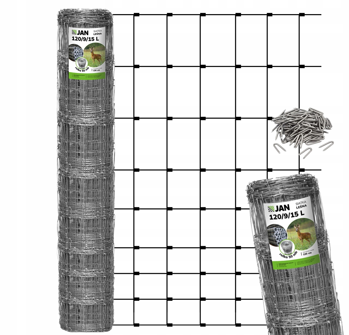 Siatka Leśna Ogrodzeniowa 120/9/15 L 50m