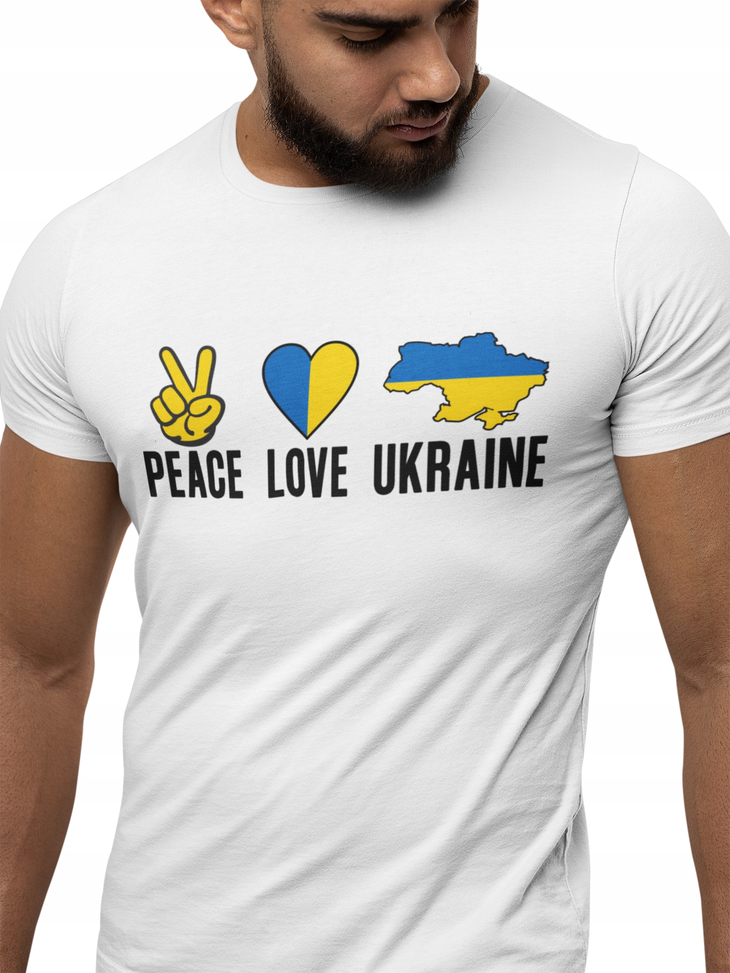 

Koszulka z nadrukiem Peace Ukraina