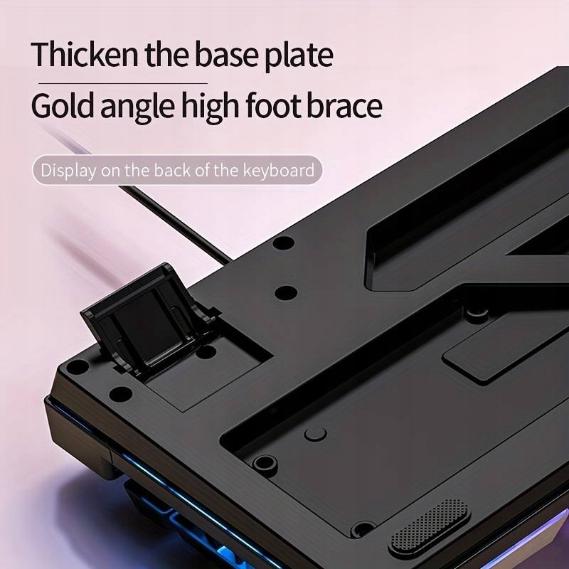 FIOLETOWA KLAWIATURA PODŚWIETLANA DLA GRACZY GAMINGOWA LED Typ klawiatury mechaniczna