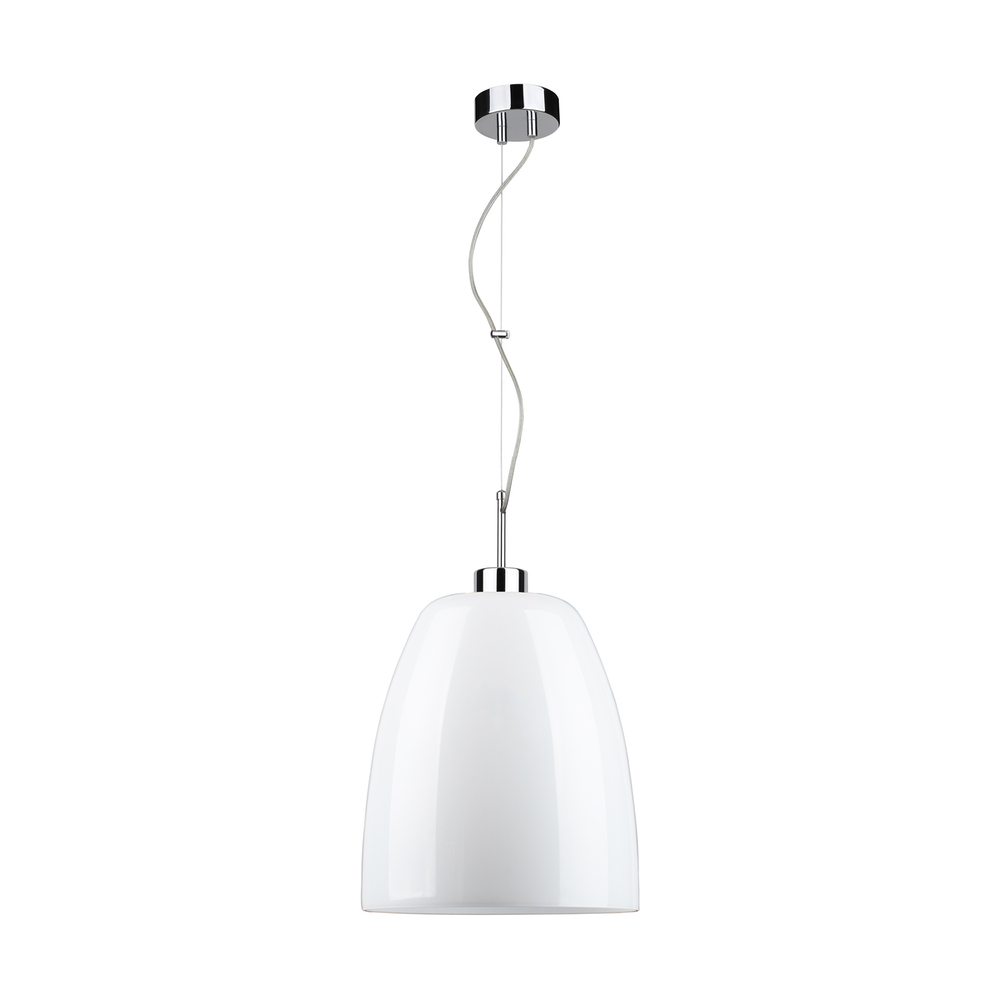 Spot Light Závěsná lampa E27 60W – Chrom & Bílé stínítko