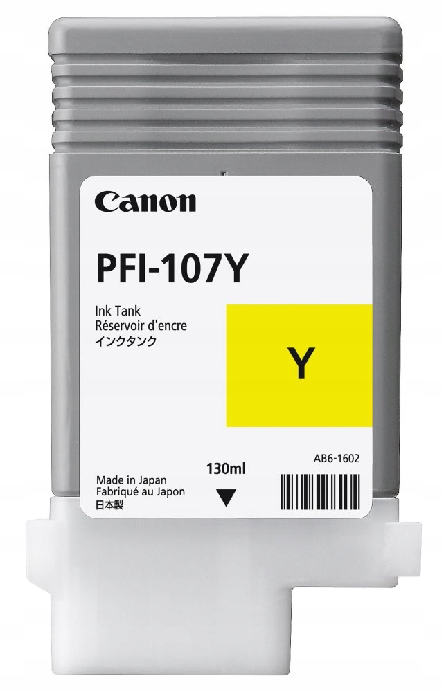 Canon inkoustová náplň PFI-107y/ žlutá/ 130ml