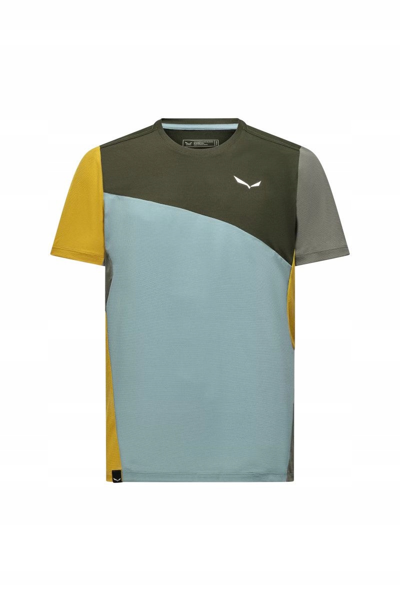 Pánské trekové tričko Salewa Puez Sporty Dry Dark Olive Multi M