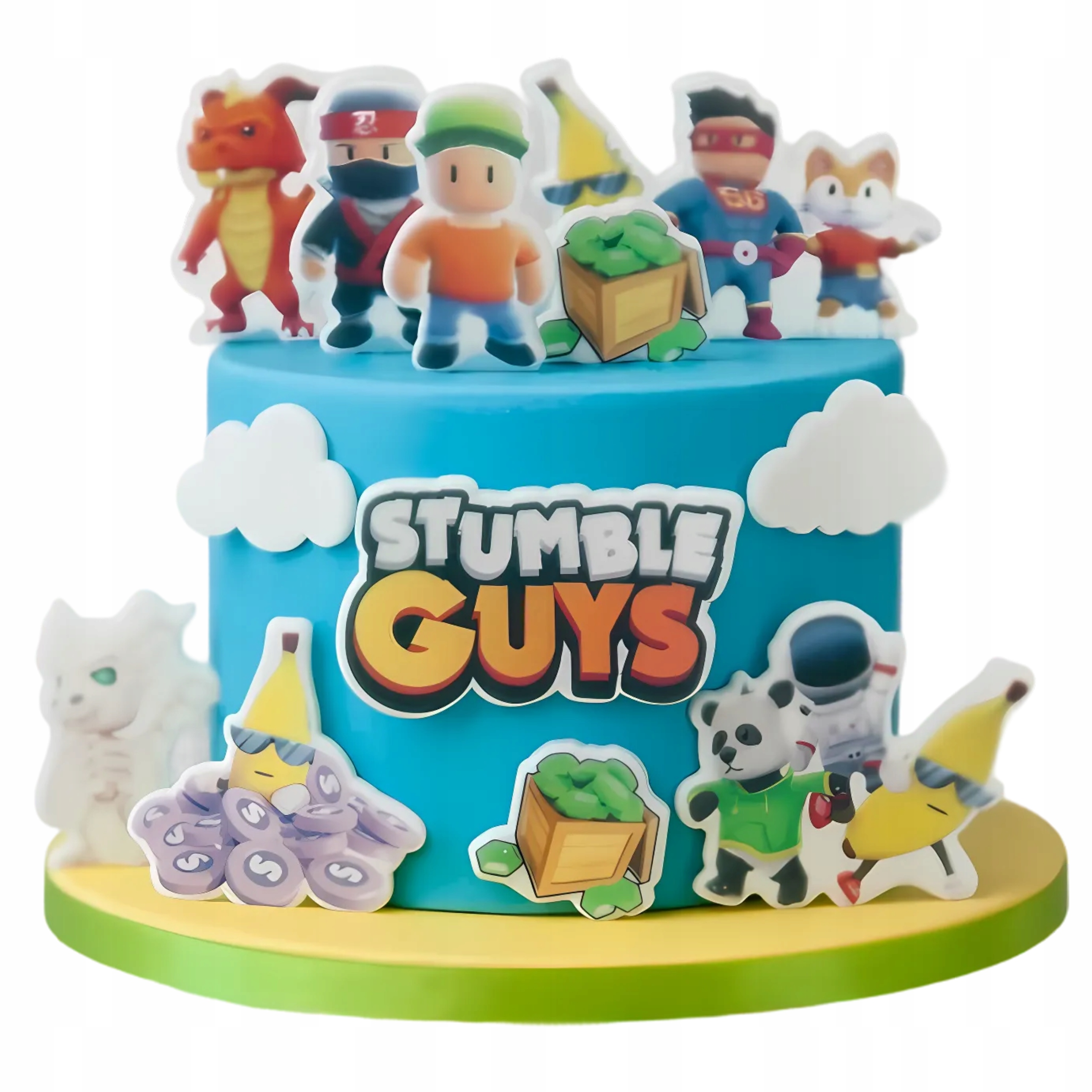 Levně Set na zdobení dortu Stumble Guys 2D 12 el figurky na dort cukrové