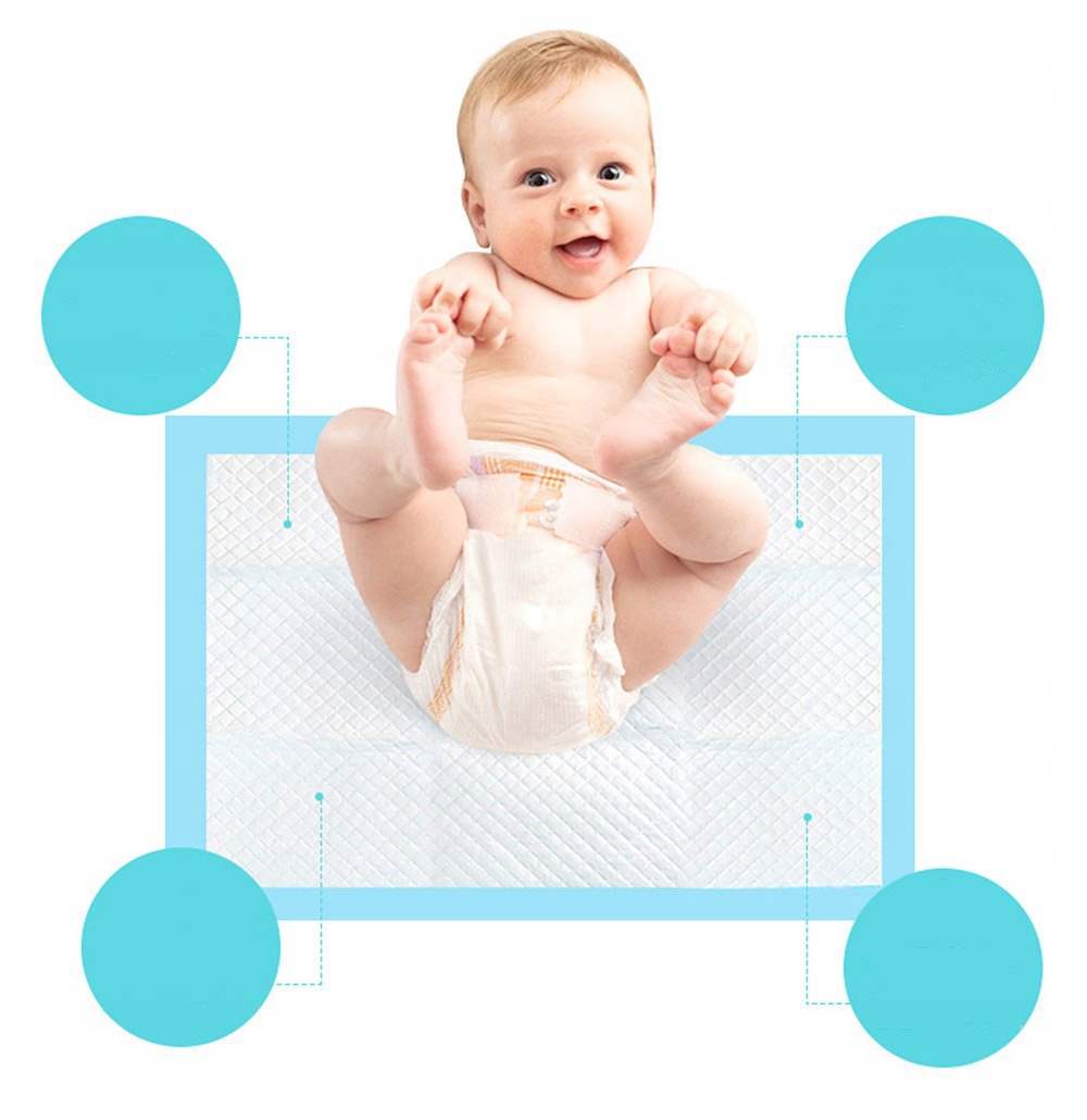 PODKŁADY CHŁONNE HIGIENICZNE MATY JEDNORAZOWE DO PRZEWIJANIA 50SZT MOCNE Długość 60 cm