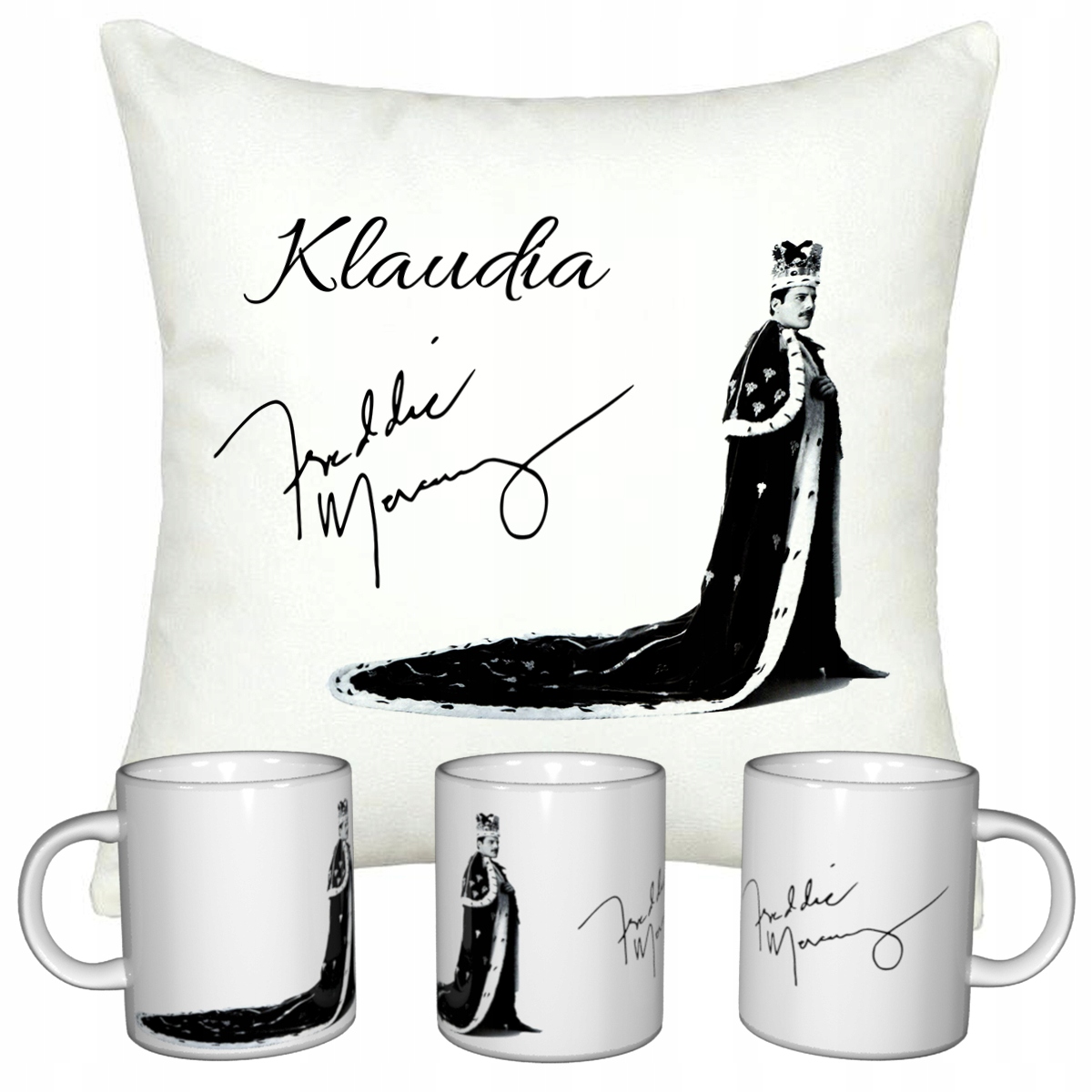 ZESTAW QUEEN KUBEK + PODUSZKA + IMIE